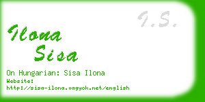 ilona sisa business card